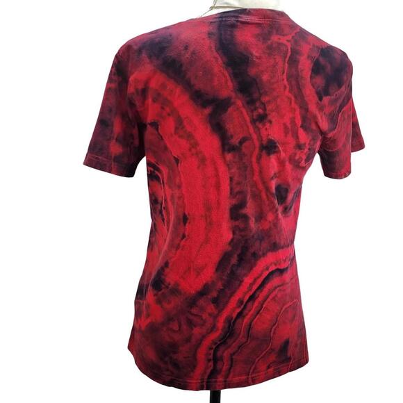 Nautica. Y2K, Reworked Tie-Dye T-Shirt w/ Geodes & Logo Graphic Print. Size M - Picture 4 of 7